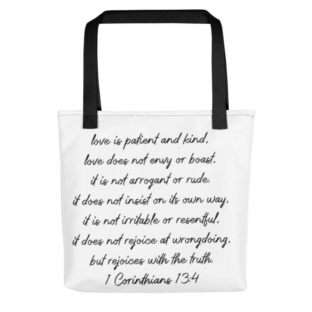 Jesus is Love with Scripture Tote
