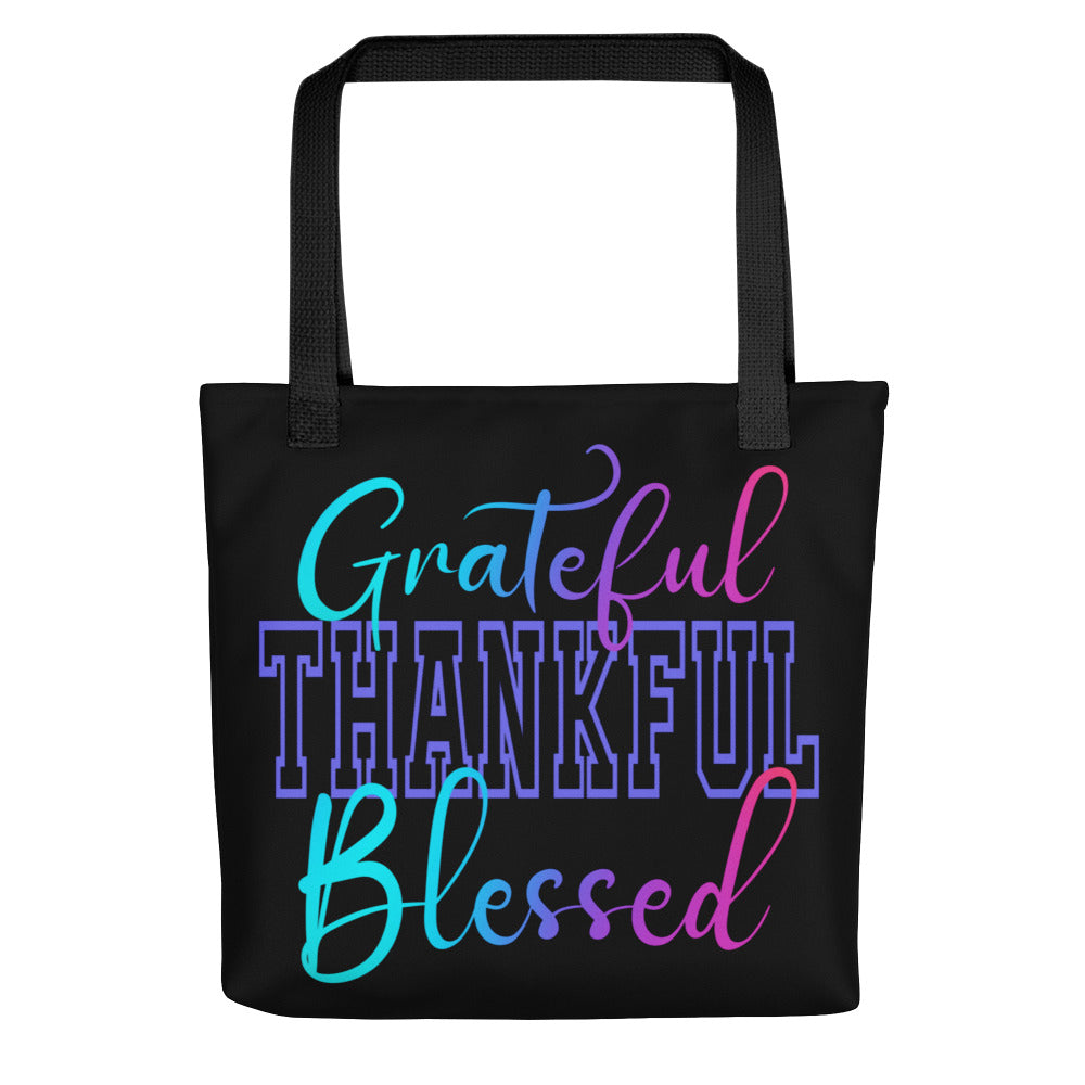 Grateful Thankful Blessed Tote