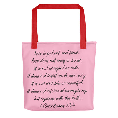 Jesus is Love with Scripture Tote