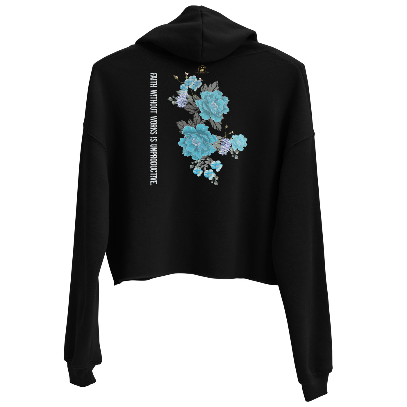 Women’s Faith My Action Word Crop Hoodie