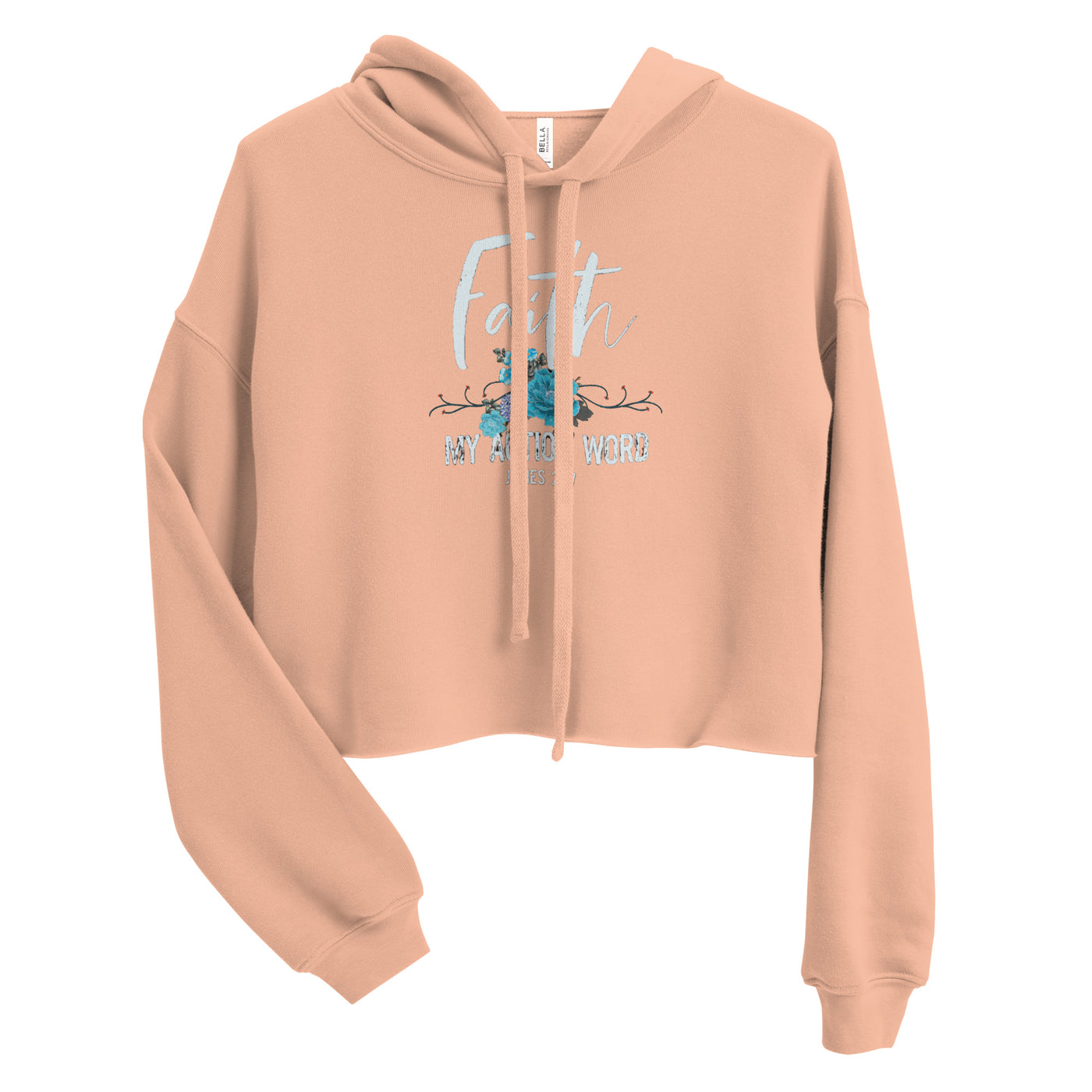 Women’s Faith My Action Word Crop Hoodie