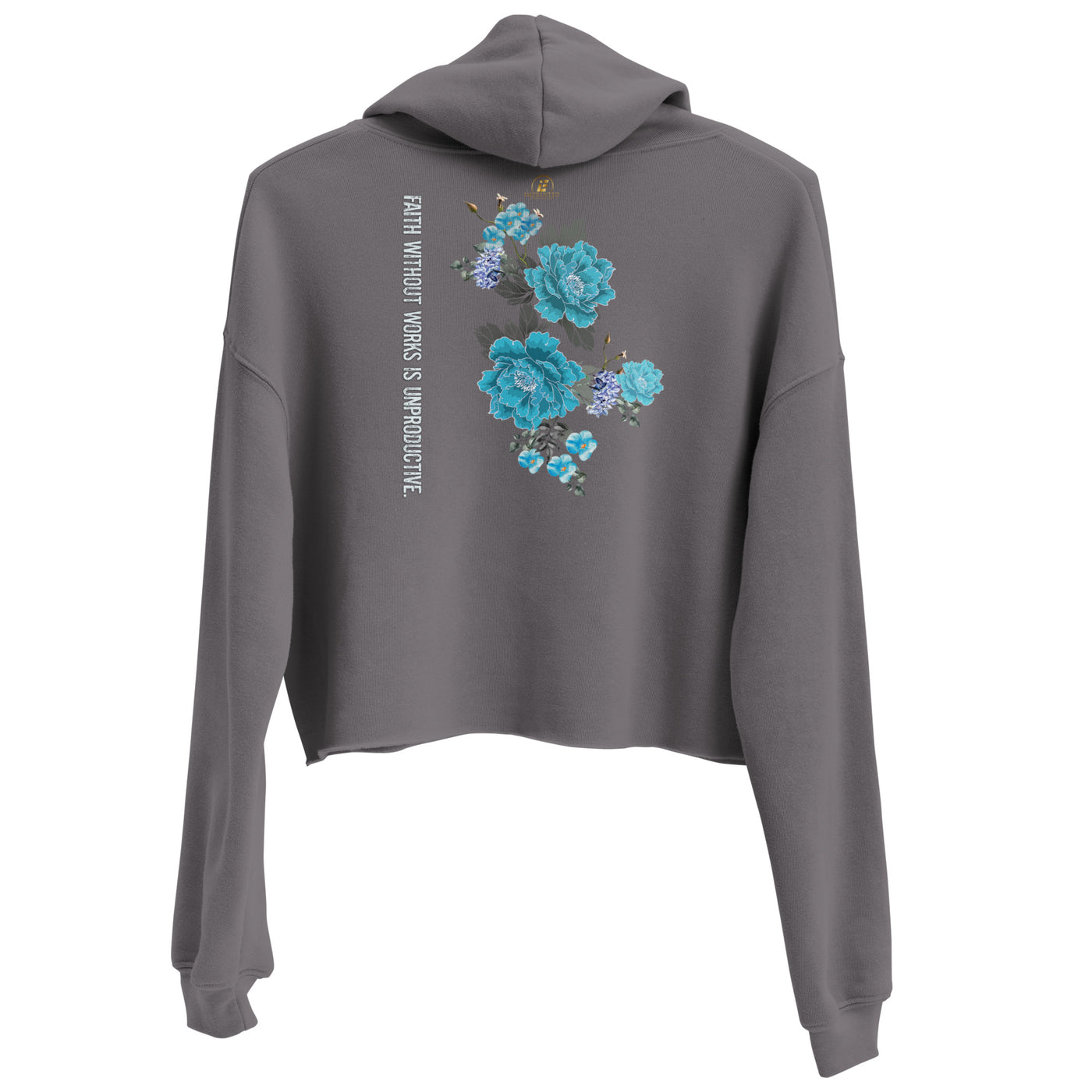Women’s Faith My Action Word Crop Hoodie