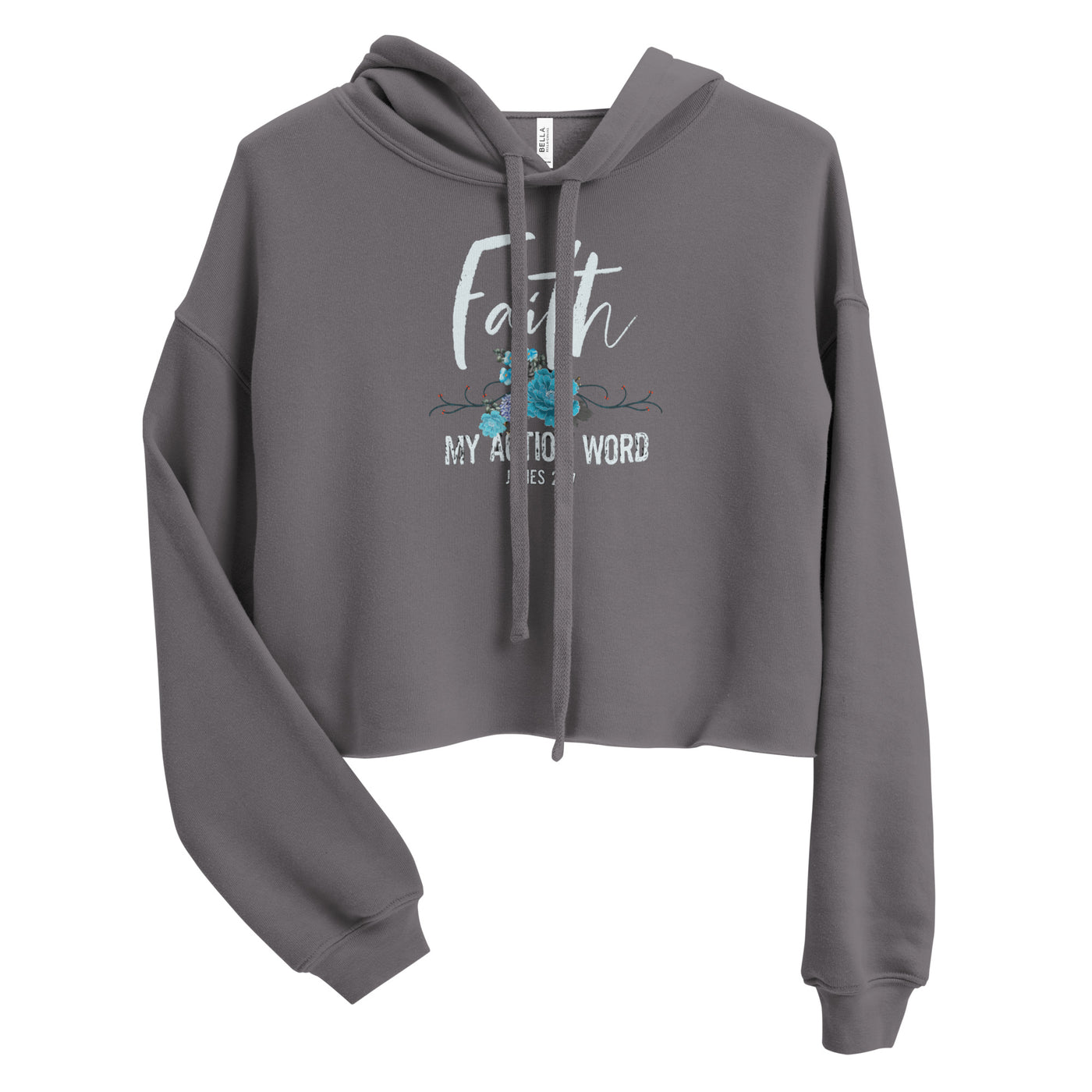 Women’s Faith My Action Word Crop Hoodie